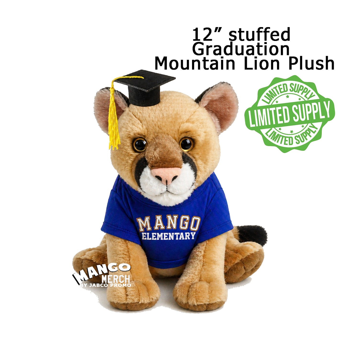 12" MOUNTAIN LION PLUSHIE (sitting)