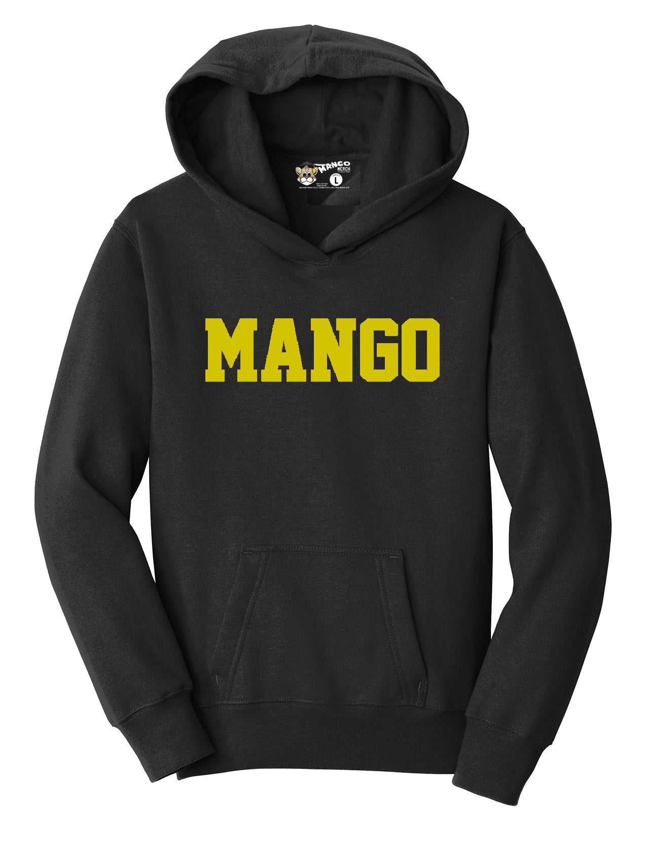 BLACK Hoodie with Mango Print