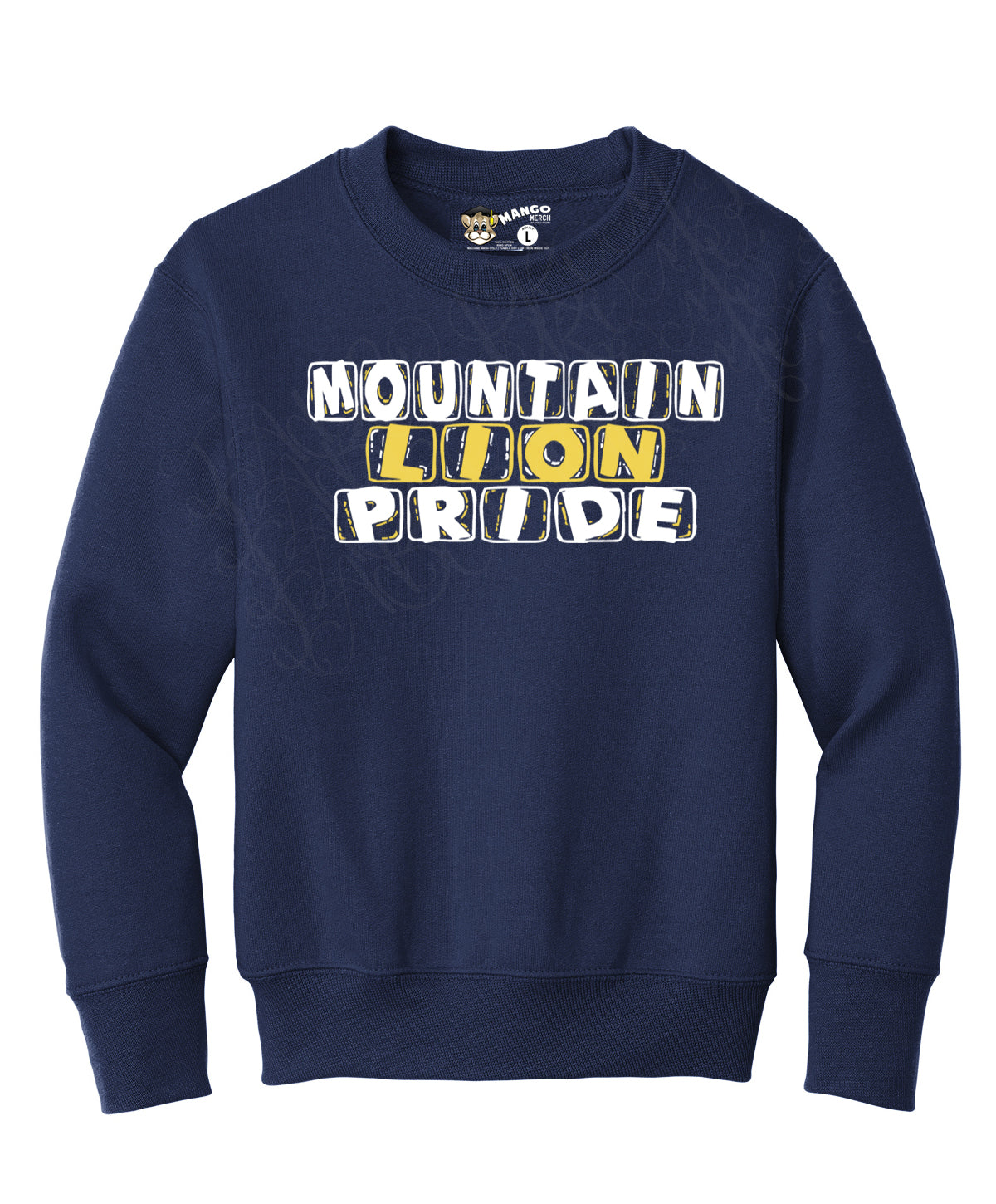 Block Font Crew Neck Sweatshirt (Youth/Adult)