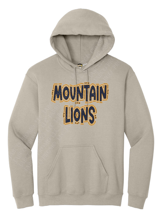 Mountain Lions Bold Hoodie