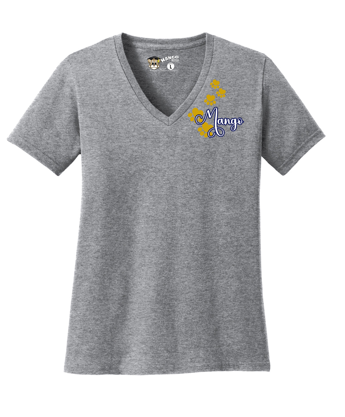 #1 Ladies V-neck Gray